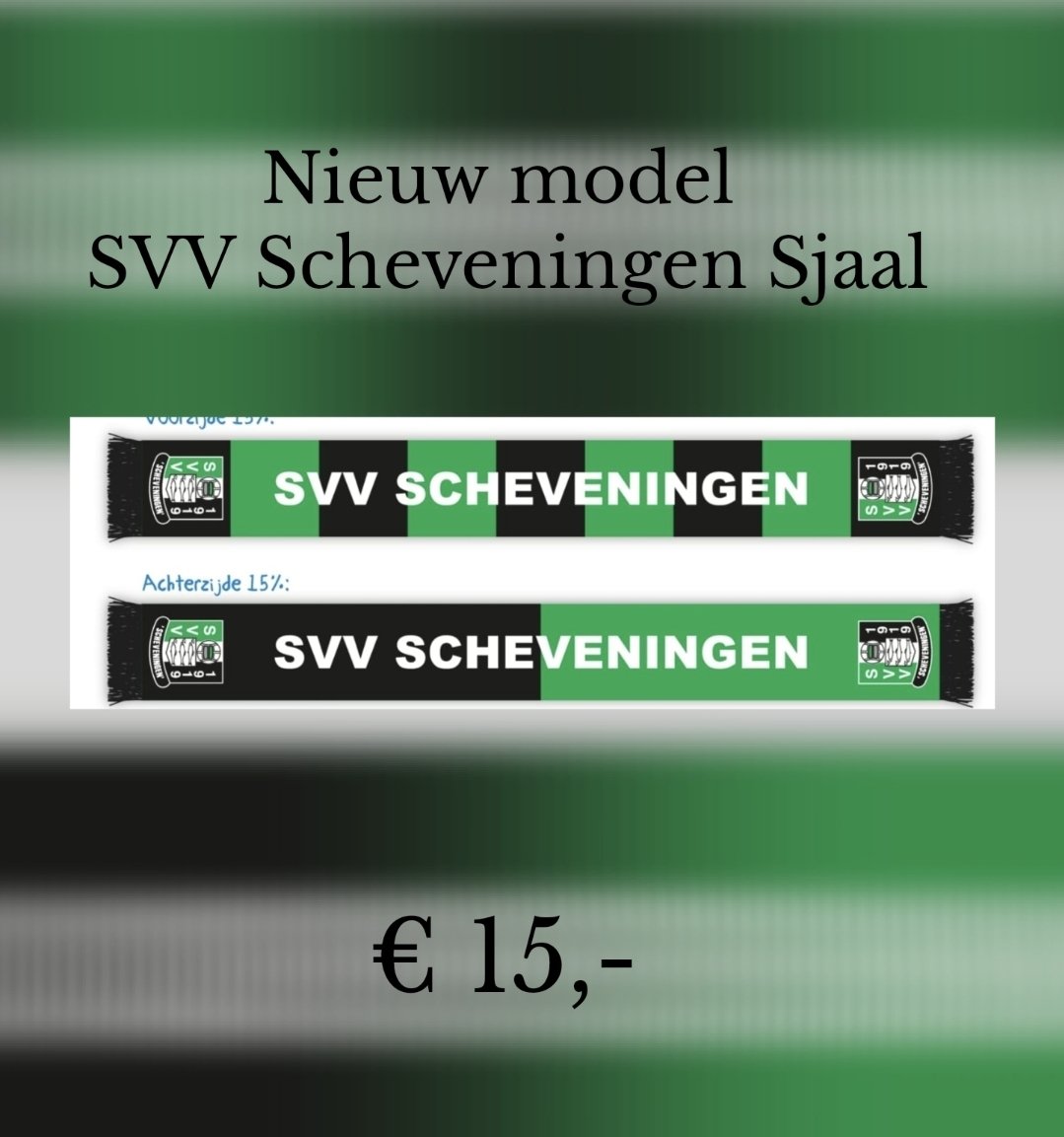 Vanaf a.s. zaterdag (24 mei) verkrijgbaar.
Kijk voor meer informatie op de Facebookpagina van Merchandise SVV Scheveningen.