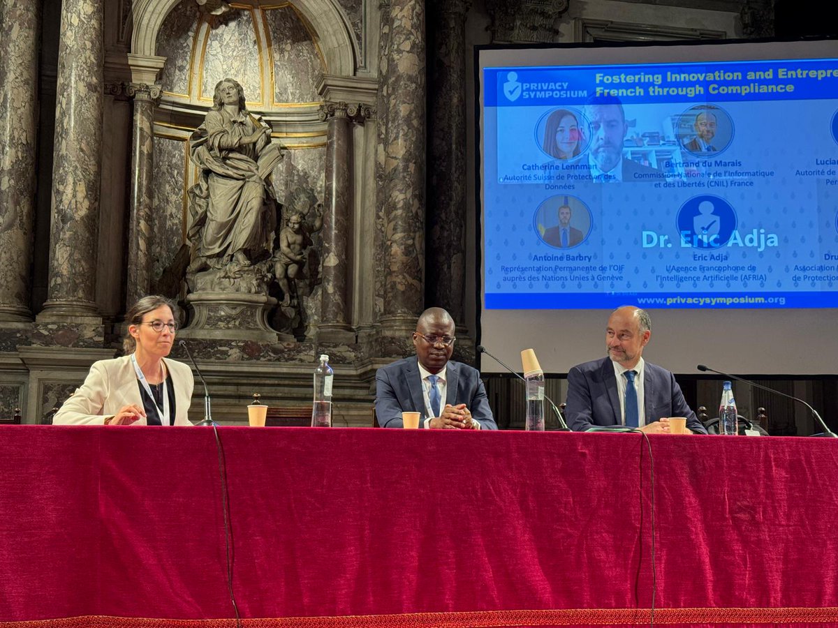 AFAPDP's tweet image. L' AFAPDP a coorganisé avec la @CNIL le 15 mai dernier le tout premier panel francophone au @privacysymp de Venise. Les discussions ont porté sur la francophonie, l'innovation, l'IA et l'impact économique de la régulation en matière d'entrepreneuriat.