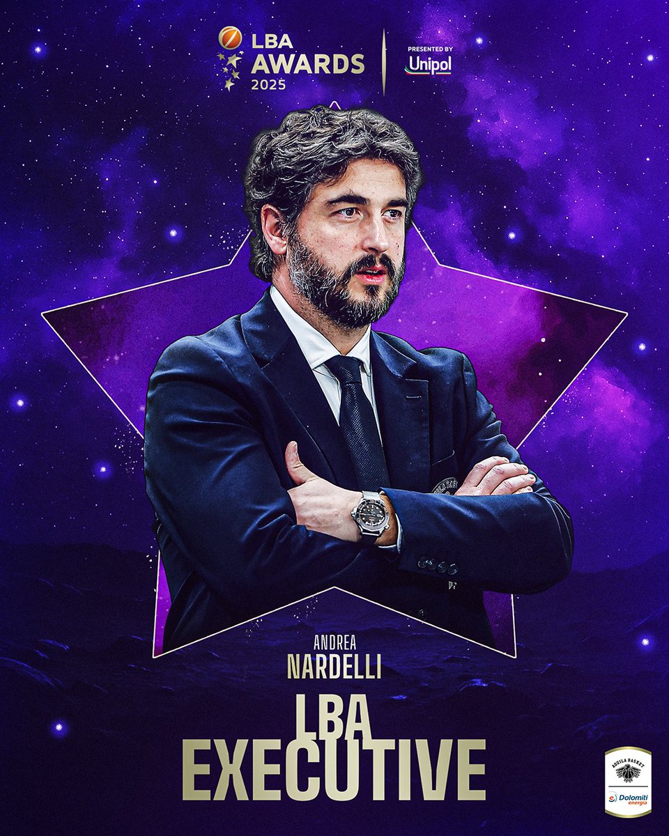 Lega Basket Serie A (@legabasketa) on Twitter photo Andrea Nardelli, Direttore Generale <a href="/AquilaBasketTN/">Dolomiti Energia Trento</a>, vince il premio LBA Executive Of The Year π
2Β° posto per Claudio Coldebella (GM <a href="/PallacReggiana/">Pall. Reggiana</a>), 3Β° posto per Valerio Antonini (Presidente Trapani) e Paul Matiasic (Presidente <a href="/PallTrieste/">Pallacanestro Trieste</a>) π
#LBAAwards #TuttoUnAltroSport Andrea Nardelli, Direttore Generale <a href="/AquilaBasketTN/">Dolomiti Energia Trento</a>, vince il premio LBA Executive Of The Year π
2Β° posto per Claudio Coldebella (GM <a href="/PallacReggiana/">Pall. Reggiana</a>), 3Β° posto per Valerio Antonini (Presidente Trapani) e Paul Matiasic (Presidente <a href="/PallTrieste/">Pallacanestro Trieste</a>) π
#LBAAwards #TuttoUnAltroSport
