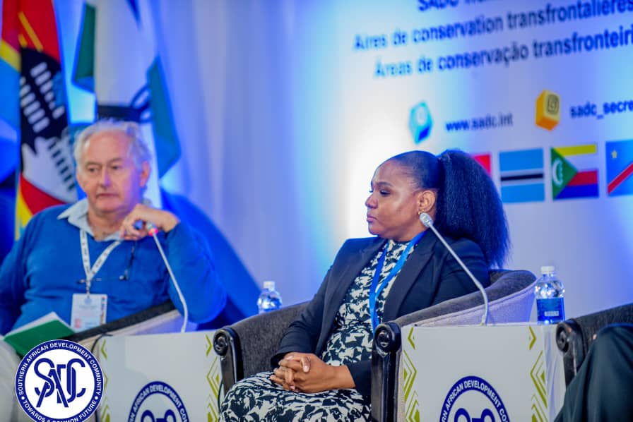 IucnE's tweet photo. On Day 2 of the #SADCTFCAs25 Summit, we joined a panel on sustainable financing for #TFCAs.

On the panel, Kuda Chigodo from #IUCN highlighted govt contributions, endowment💰&amp; innovative tools like carbon/wildlife credts for repressing donor dependency.

➡️https://t.co/nNP48pUt6u https://t.co/EVeBOHjXEp