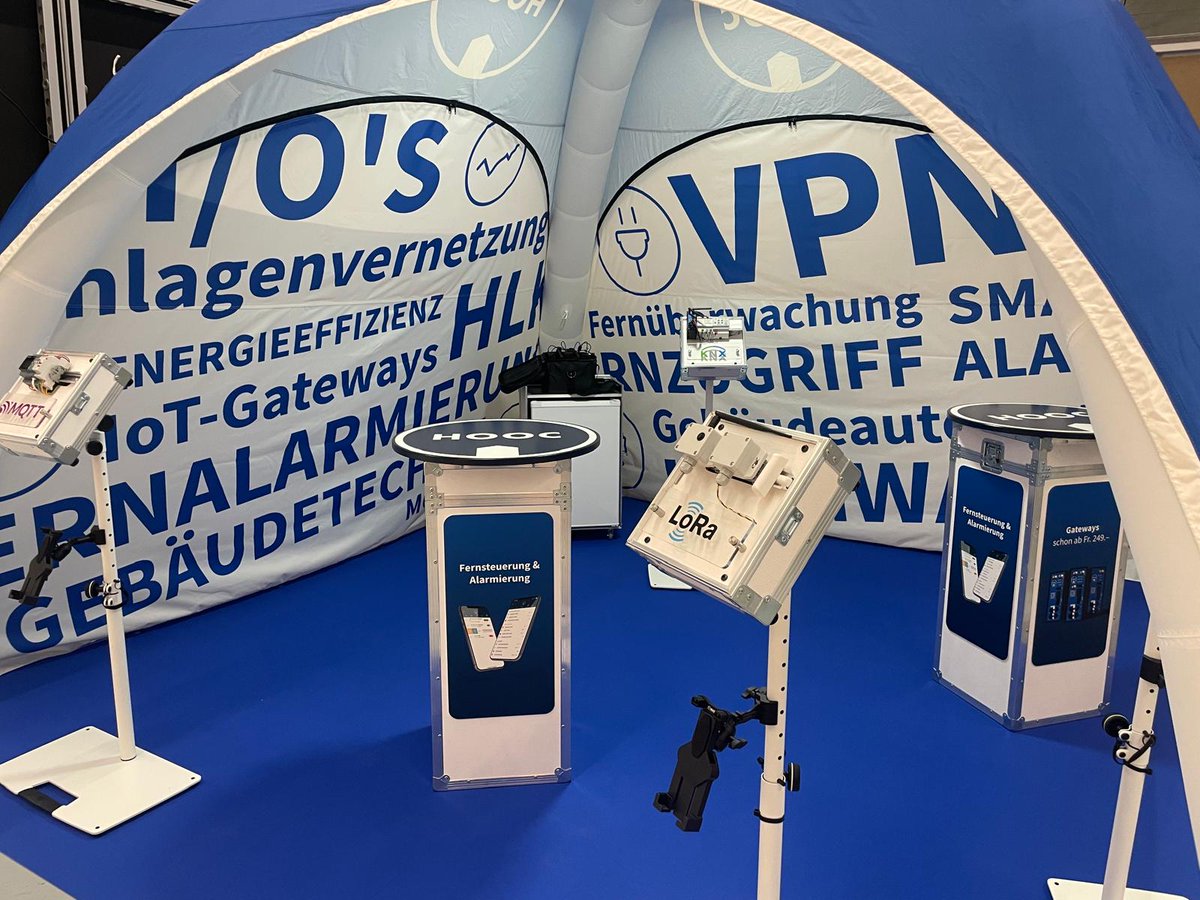 Wir enwickeln. Immer. Weiter. 🟦

Wenn du wissen willst was, dann besuch uns doch diese Tage an der electro-tec in Bern.

#hooc #electrotec #gateways