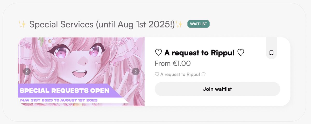 ripkremit's tweet image. hey !! comms are closed- but if you have a urgent request / returning client: please submit your request in the special service! (*ᵕᴗᵕ)⁾⁾ vgen.co/ripkremit
i'll start looking through these May 31st.