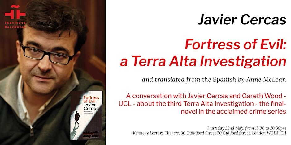 Embassy of Spain UK (@embspainuk) on Twitter photo The <a href="/CervantesLondon/">Instituto Cervantes London</a> is hosting the launch of the English translation of Terra Alta by acclaimed Spanish writer Javier Cercas.
The author will sign books afterwards.
Get your tickets! 📖
eventbrite.co.uk/e/fortress-of-… The <a href="/CervantesLondon/">Instituto Cervantes London</a> is hosting the launch of the English translation of Terra Alta by acclaimed Spanish writer Javier Cercas.
The author will sign books afterwards.
Get your tickets! 📖
eventbrite.co.uk/e/fortress-of-…
