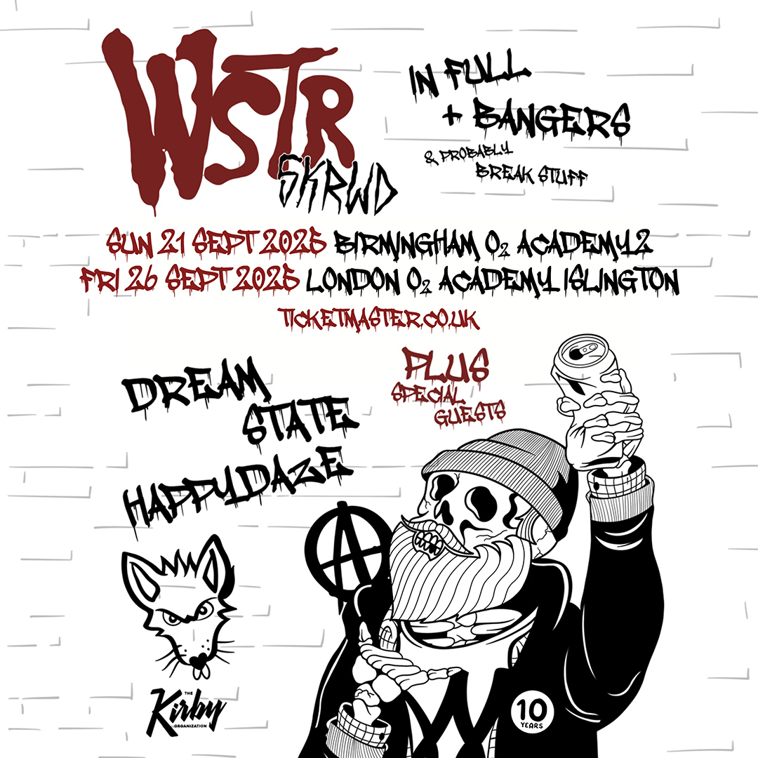 NEW: Pop-punk stars <a href="/wstrband/">WSTR</a> are taking it back to where it all began celebrating 10 years of their EP 'Skrwd' on tour this September. 

Support from:
💥@dreamstateuk
💥<a href="/happydazeuk/">happydaze</a>

Tickets on sale Friday 23rd May at 10am:
ticketmaster.co.uk/search?q=wstr