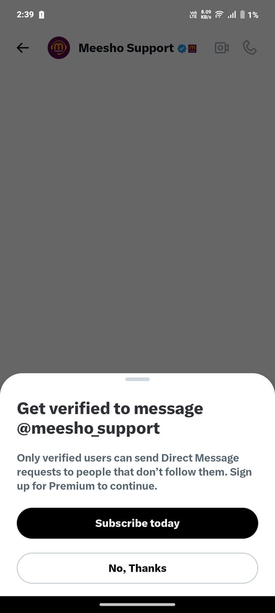 MrsSaavi's tweet photo. @meesho_support I am trying to DM you but I can't, why? https://t.co/ieRPOtQx6a