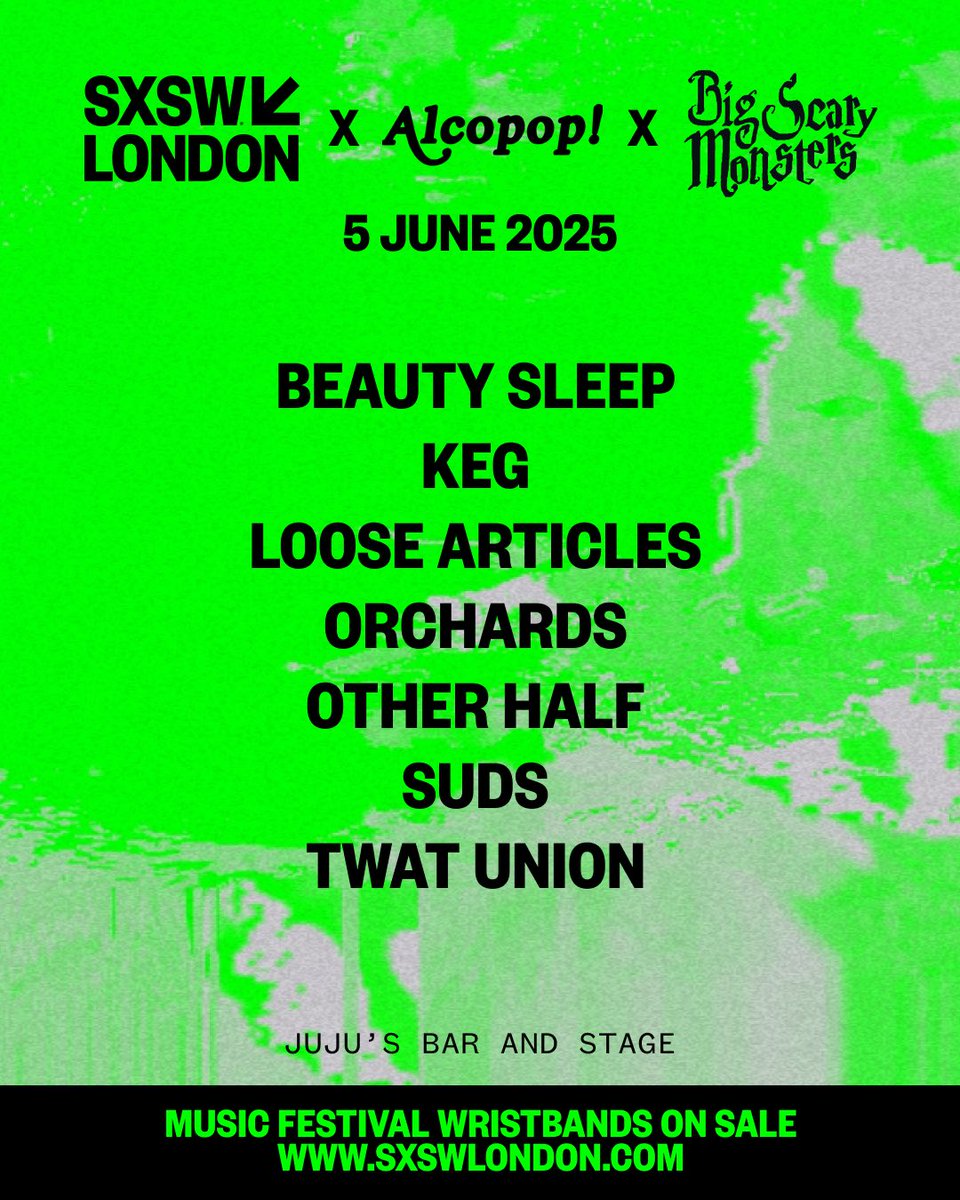 Big Scary Monsters (@bsmrocks) on Twitter photo BSM x <a href="/ilovealcopop/">Alcopop! Records</a> showcase at <a href="/sxswlndn/">sxswlondon</a> next month. @Orcharslive, <a href="/OtherHalfUK/">Other Half</a>, SUDS and loads more playing just off Brick Lane. 5th June BSM x <a href="/ilovealcopop/">Alcopop! Records</a> showcase at <a href="/sxswlndn/">sxswlondon</a> next month. @Orcharslive, <a href="/OtherHalfUK/">Other Half</a>, SUDS and loads more playing just off Brick Lane. 5th June