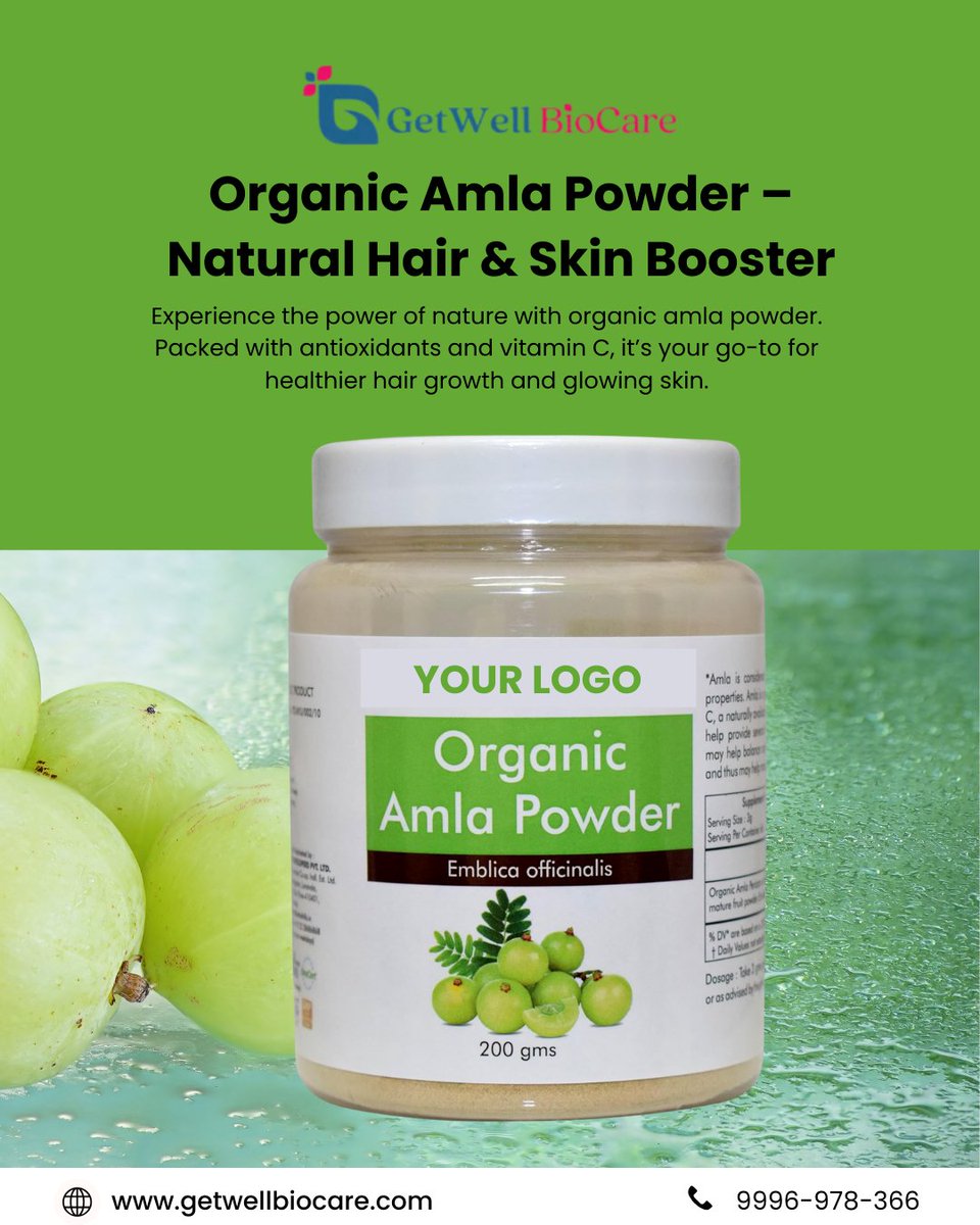 getwellbiocare's tweet image. Organic Amla Powder – Natural Hair &amp;amp; Skin Booster
&quot;
#OrganicAmla #HairGrowth #SkinCareRoutine #HerbalCare #NaturalBeauty #AmlaPowder #HealthyHair #GlowingSkin #OrganicBeauty #NaturalWellness