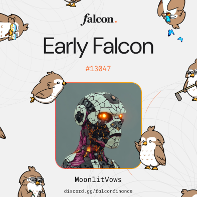 moonlitvows27's tweet photo. I fly early.

I yield better.

I’m an Early Falcon.

Making Yield Great Again (MYGA), with @falconfinance 🦅⛽️ https://t.co/YtRD9ABj4g
