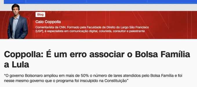 "Tem uma passagem bíblica, se não me engano, quando jesus dividiu o pão... depois ele deu uma desaparecidinha e o povo foi atrás, foi atrás de jesus cristo pra quê? Pra + benefícios pessoais, fizeram a ligação com PT dando bolsa-isso, bolsa-aquilo? É o ser humano q tá ai..."