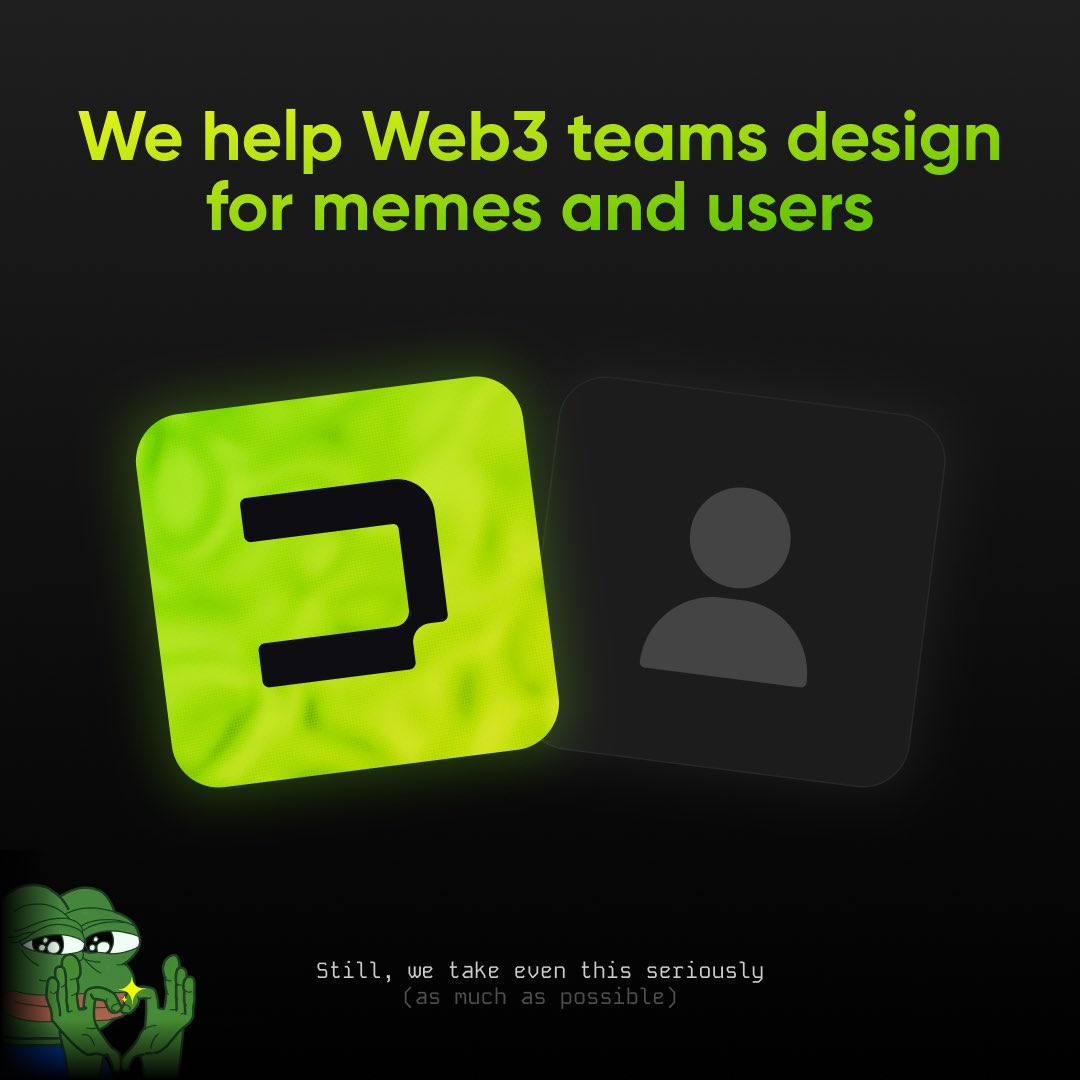 deshgrp's tweet image. We help Web3 teams...

Your meme coin doesn’t need a clean interface.
It needs a viral one.
We can build both — let’s chat 🧠✨

#DesignStudio #Web3Studio #CryptoProjects #Web3Builders