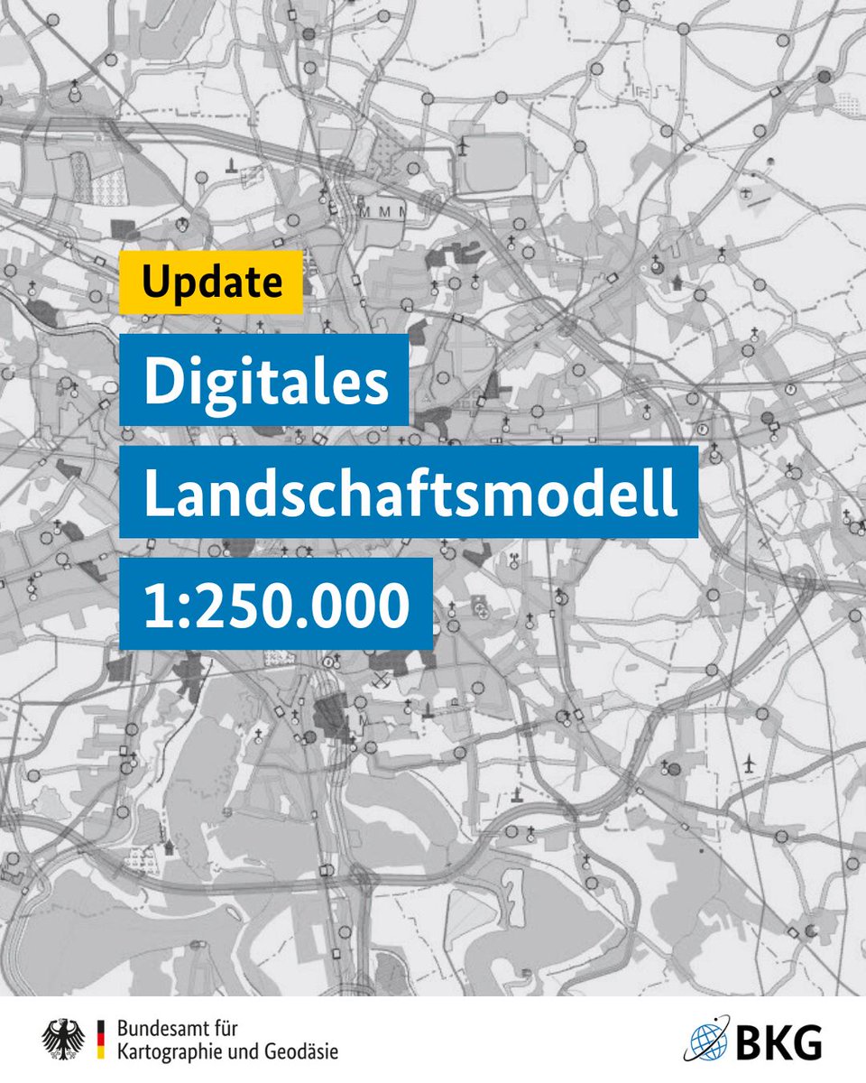 📣 Update! Das Digitale Landschaftsmodell 1:250.000 (ATKIS-DLM250) wurde aktualisiert. #OpenData #Geodaten

ℹ️ Mehr Infos: bkg.bund.de/SharedDocs/Pro…

💾 zum Produkt: gdz.bkg.bund.de/index.php/defa…