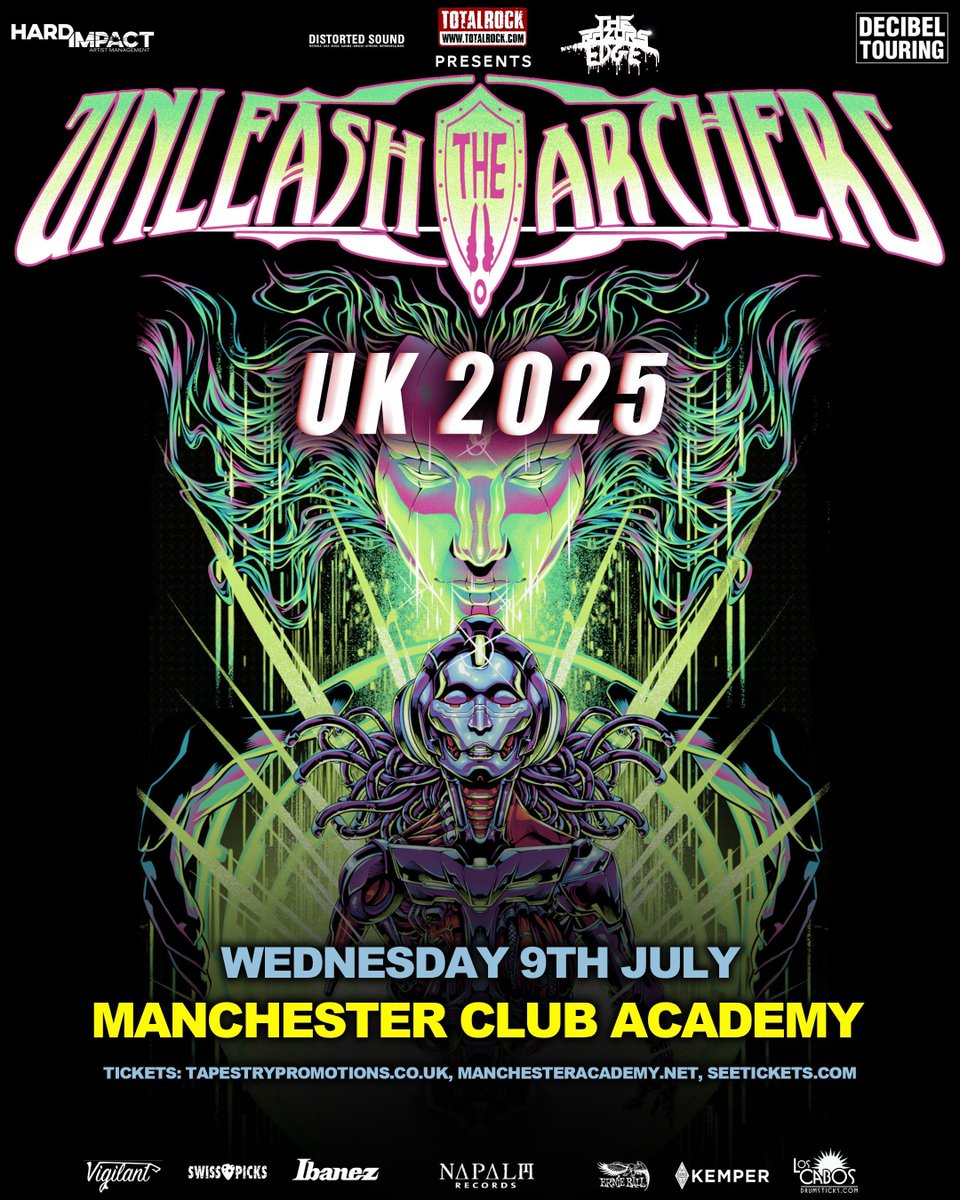 Manchester Academy🐝 (@mancacademy) on Twitter photo 🏹 NEW & ON SALE: <a href="/UnleashArchers/">Unleash The Archers</a>
📅 Wednesday 9th July 2025 // Manchester Club Academy
🎫 TICKETS via manchesteracademy.net 🏹 NEW & ON SALE: <a href="/UnleashArchers/">Unleash The Archers</a>
📅 Wednesday 9th July 2025 // Manchester Club Academy
🎫 TICKETS via manchesteracademy.net