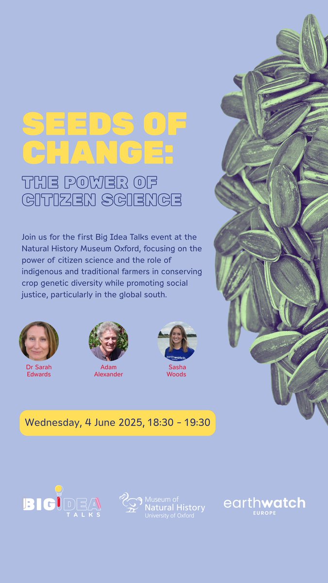 Really looking forward to taking part in this important event. A date for your diary and you can register here: oumnh.ox.ac.uk/event/seeds-of…