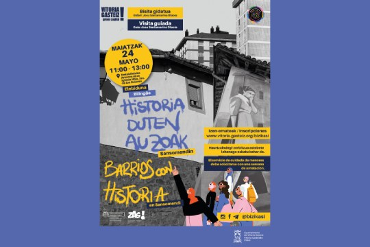 Larunbat honetan (maiatzak 24) / Este sábado (24 de mayo):

Historia duten auzoak - Sansomendi
Barrios con historia - Sansomendi

vitoria-gasteiz.org/j31-01w/formul…