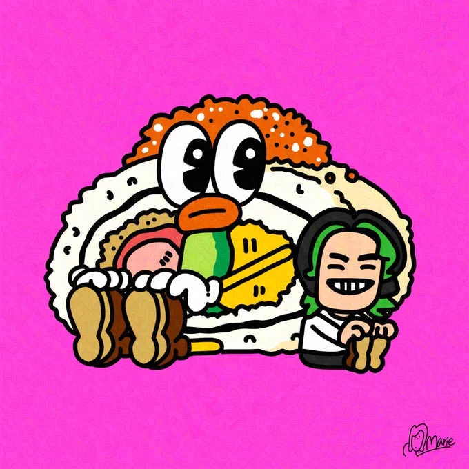 こちらは以前に描かせていただいたビビビビットのおふたりです。おふたりは今日ニンテンドーミュージアムに行っているようです羨ましいぃぃぃキィィィィ 