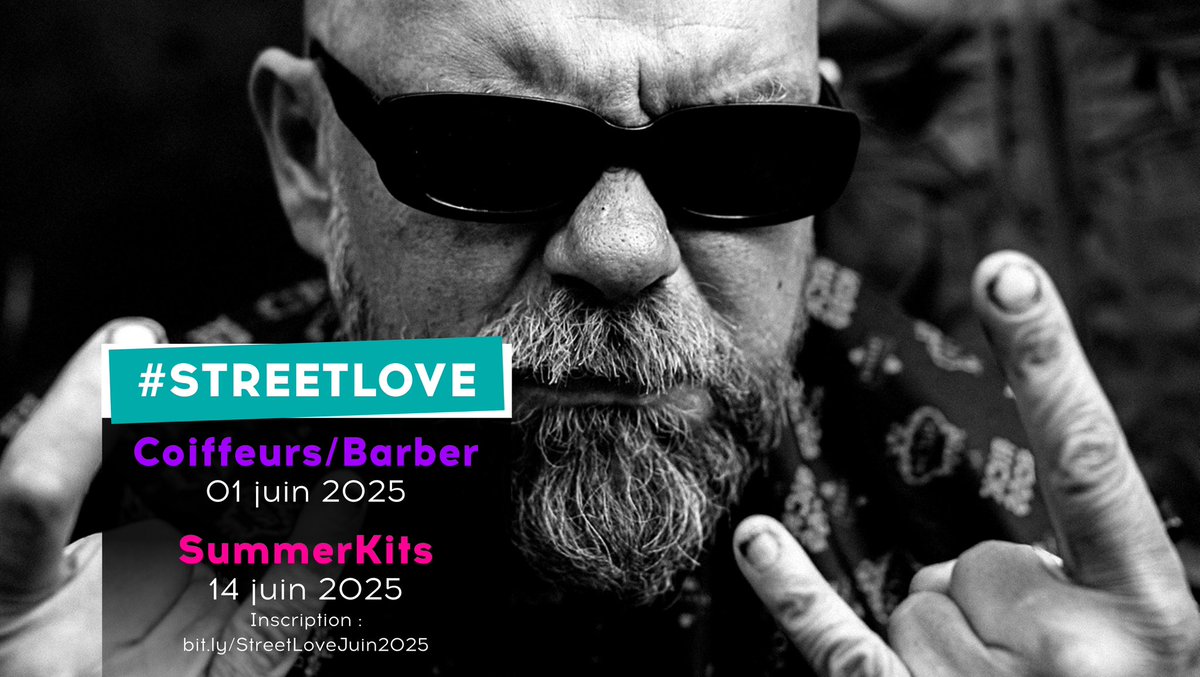 Ça sent bon l’été vous trouvez pas ? ☀️ 
C’est logiquement qu’on va proposer des coupes de cheveux, et des Summer Kits pour être frais pour démarrer l’été 🩵 ! 
Vous voulez nous accompagner ?  
Un seul lien d’inscription : bit.ly/StreetLoveJuin…