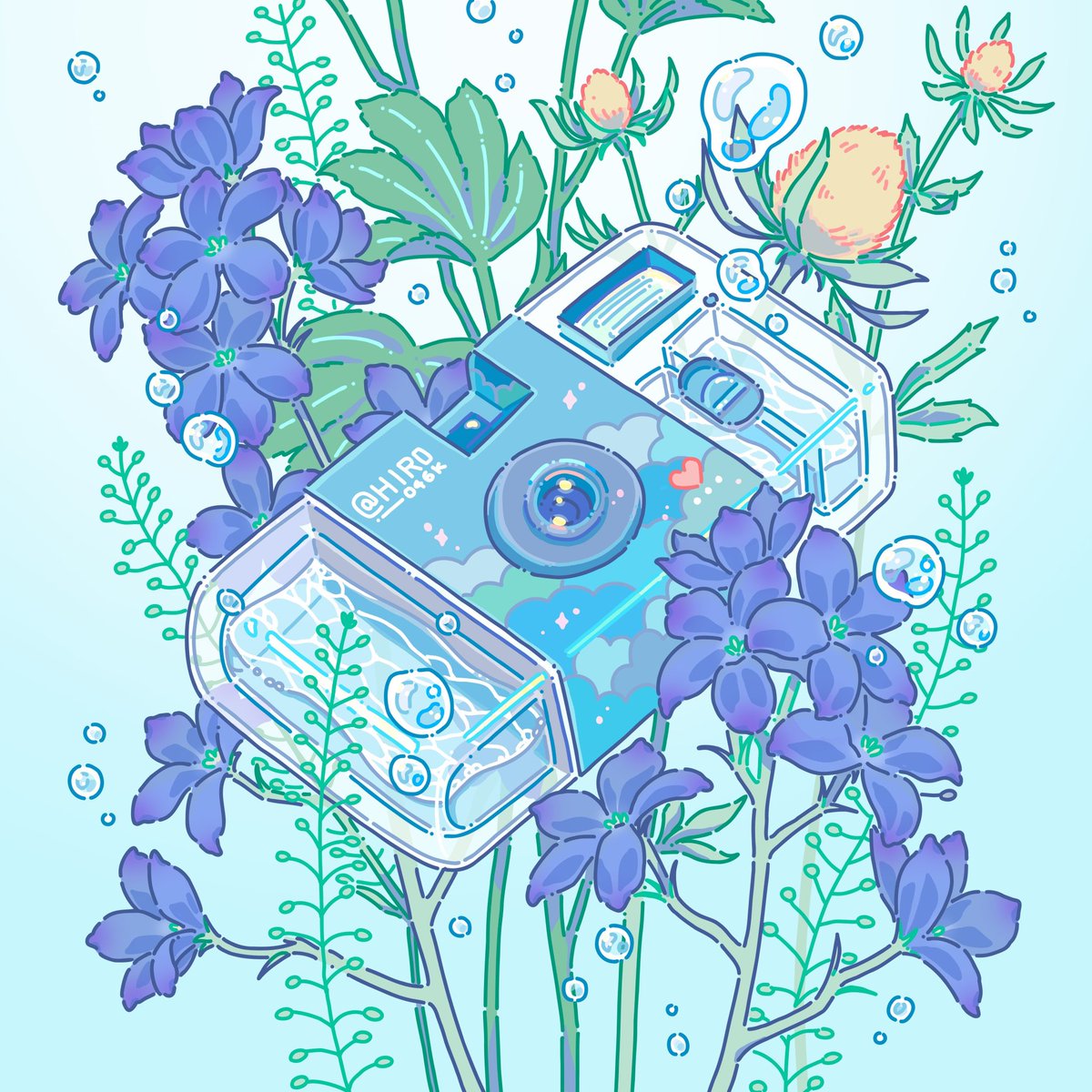 「#クリエイター様の中に青の作品をお持ちの方はいらっしゃいませんか 」|ヒロコのイラスト