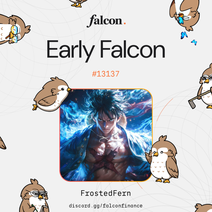 frostedfern30's tweet photo. Officially a proud Early Falcon.

Yield enjoyer since day zero. 

Only with @falconfinance 🦅⛽️ https://t.co/WRyMVyU2z0