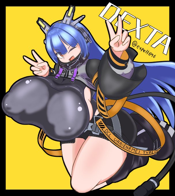 VRChatでよく使ってるアバターのデクスタちゃん描いた