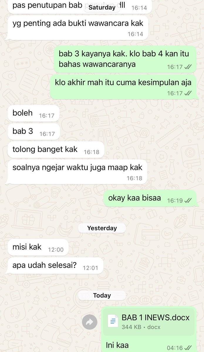 JoktugByMimi's tweet photo. Testimoni bab 2 &amp; 3 KTI Komunikasi #zonauang #jokitugas https://t.co/T64L9DD2yD