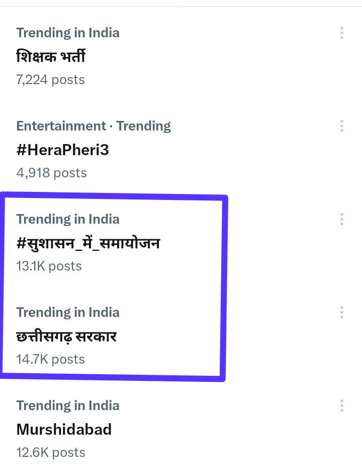 mahlakamal09's tweet photo. #आभार_छत्तीसगढ़_सरकार
#सुशासन_में_समायोजन
#सुशासन_तिहार
सुशासन और विकास का नया युग ला रही छत्तीसगढ़ सरकार! समायोजन के सटीक निर्णय के लिए कोटि-कोटि आभार। 
@ChhattisgarhCMO
@BJP4CGState
@BJP4India

@PMOIndia
@EduMinOfIndia
@vishnudsai
@vijaysharmacg
@ArunSao
@OPChoudhary_Ind https://t.co/6BJy7zd3lk