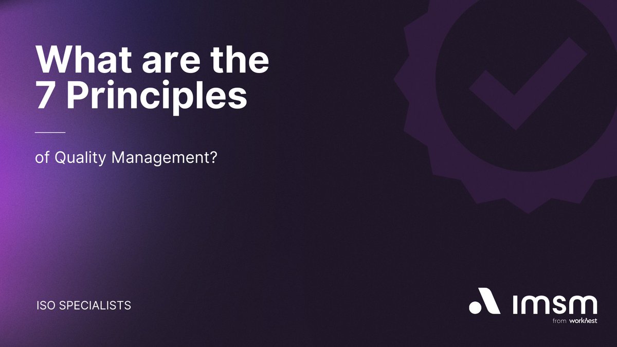 Do you know what the 7 principles of quality management are? Did you know that these principles also have over 35 benefits? 

Read our article now: hubs.ly/Q03nkpbr0

#iso #iso9001 #qualitymanagement #business