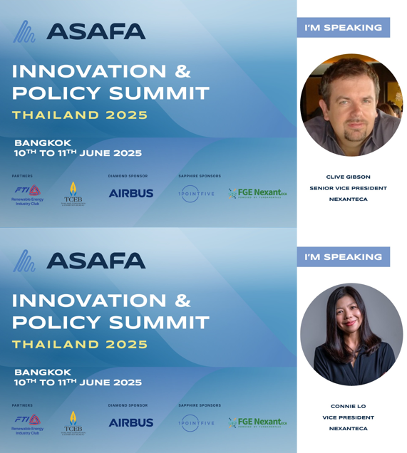 We are proud to be Sapphire sponsors of the upcoming #ASAFA Innovation &amp; Policy Summit in Bangkok, where SVP Clive Gibson and VP Connie Lo have both been invited to deliver keynotes speeches.

Email us at contactus@nexanteca.com

#FGENexantECA #NexantECA #SAF