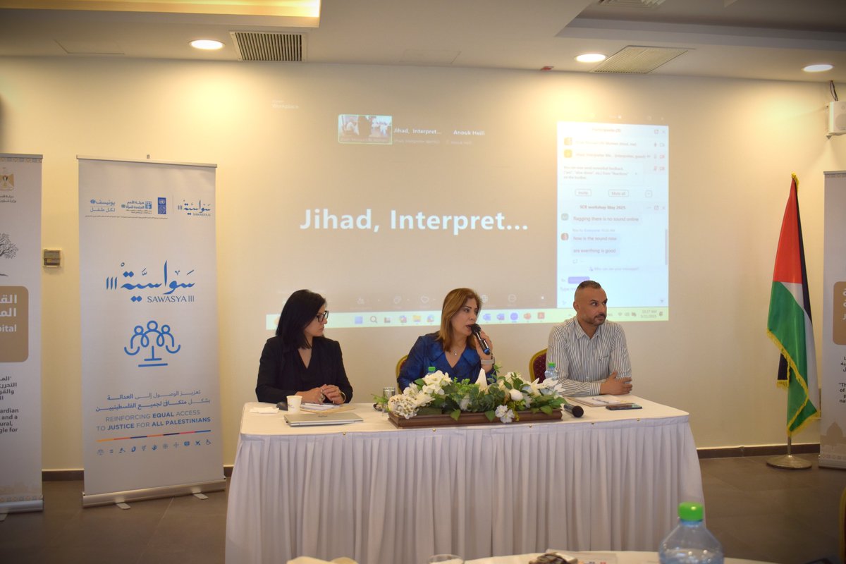SawasyaPal's tweet image. @mowa_ps and @UNWomenPal, with support from @SawasyaProgramme, convened a workshop to strengthen the review of serious GBV cases.
Goal: Protect women. Deliver justice. End impunity.
#JusticeForAll #EndGBV #RuleofLaw #AccessToJustice #SDG5 #Palestine #Justice #HumanRights