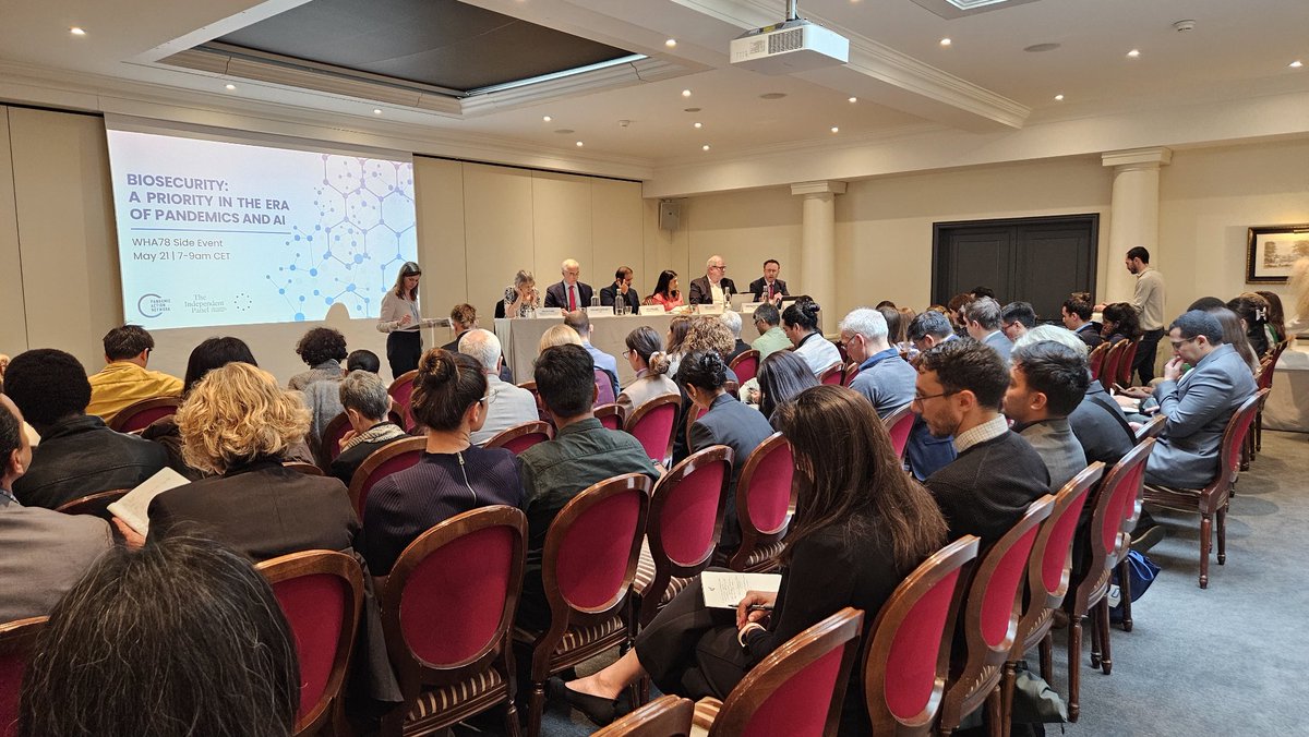 BWC Implementation Support Unit (@bwcisu) on Twitter photo We are pleased to join global leaders at the #WHA78 side event "Biosecurity: A Priority in the Era of Pandemics and AI." BWC-ISU Chief, Daniel Feakes, contributed to discussions alongside:
<a href="/HelenClarkNZ/">Helen Clark</a> | Priya Basu <a href="/rajpanjabi/">Dr. Raj Panjabi</a> | Richard Hatchett | Wolfgang Philipp | Eloise Todd We are pleased to join global leaders at the #WHA78 side event "Biosecurity: A Priority in the Era of Pandemics and AI." BWC-ISU Chief, Daniel Feakes, contributed to discussions alongside:
<a href="/HelenClarkNZ/">Helen Clark</a> | Priya Basu <a href="/rajpanjabi/">Dr. Raj Panjabi</a> | Richard Hatchett | Wolfgang Philipp | Eloise Todd
