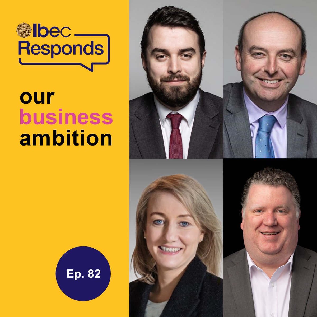 Ibec (@ibec_irl) on Twitter photo In the latest ep of #IbecResponds, <a href="/GerardBrady100/">Gerard Brady</a> is joined by <a href="/OBrienFergal/">Fergal O'Brien</a>, Aidan Sweeney and Helen Leahy
They discuss our new campaign 'Our business ambition' campaign, and explore the first of our themes 'Our infrastructure ambition'.
Listen now: ibec.ie/ibec-podcasts/… In the latest ep of #IbecResponds, <a href="/GerardBrady100/">Gerard Brady</a> is joined by <a href="/OBrienFergal/">Fergal O'Brien</a>, Aidan Sweeney and Helen Leahy
They discuss our new campaign 'Our business ambition' campaign, and explore the first of our themes 'Our infrastructure ambition'.
Listen now: ibec.ie/ibec-podcasts/…