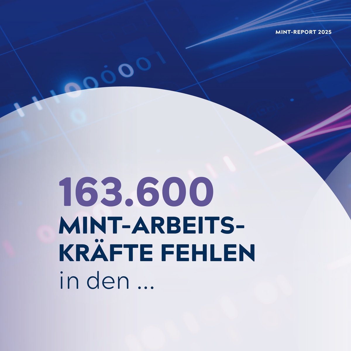 natmintforum's tweet photo. Es fehlen 163.600 #MINTFachkräfte. Besonders betroffen: Energie-/Elektroberufe, Maschinenbau, IT, Bau, Metallverarbeitung. Deutschland braucht eine Stärkung der #MINTBildung, die den Realitäten des Arbeitsmarkts Rechnung trägt – datenbasiert und zukunftsorientiert. #MINTReport https://t.co/9qTygW1ApK