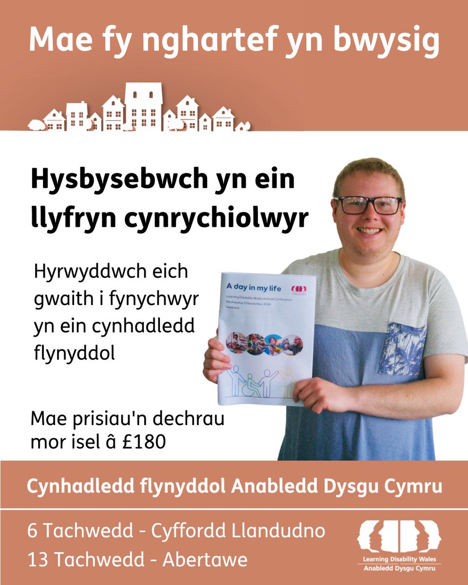 Hyrwyddwch eich gwaith i fynychwyr yn ein cynhadledd flynyddol - hysbysebwch yn llyfryn mynychwyr ein cynhadledd flynyddol.
 
Dysgwch am gyfleoedd noddi, arddangos a hysbysebu yng nghynhadledd eleni:
 ldw.org.uk/cy/training-ev…