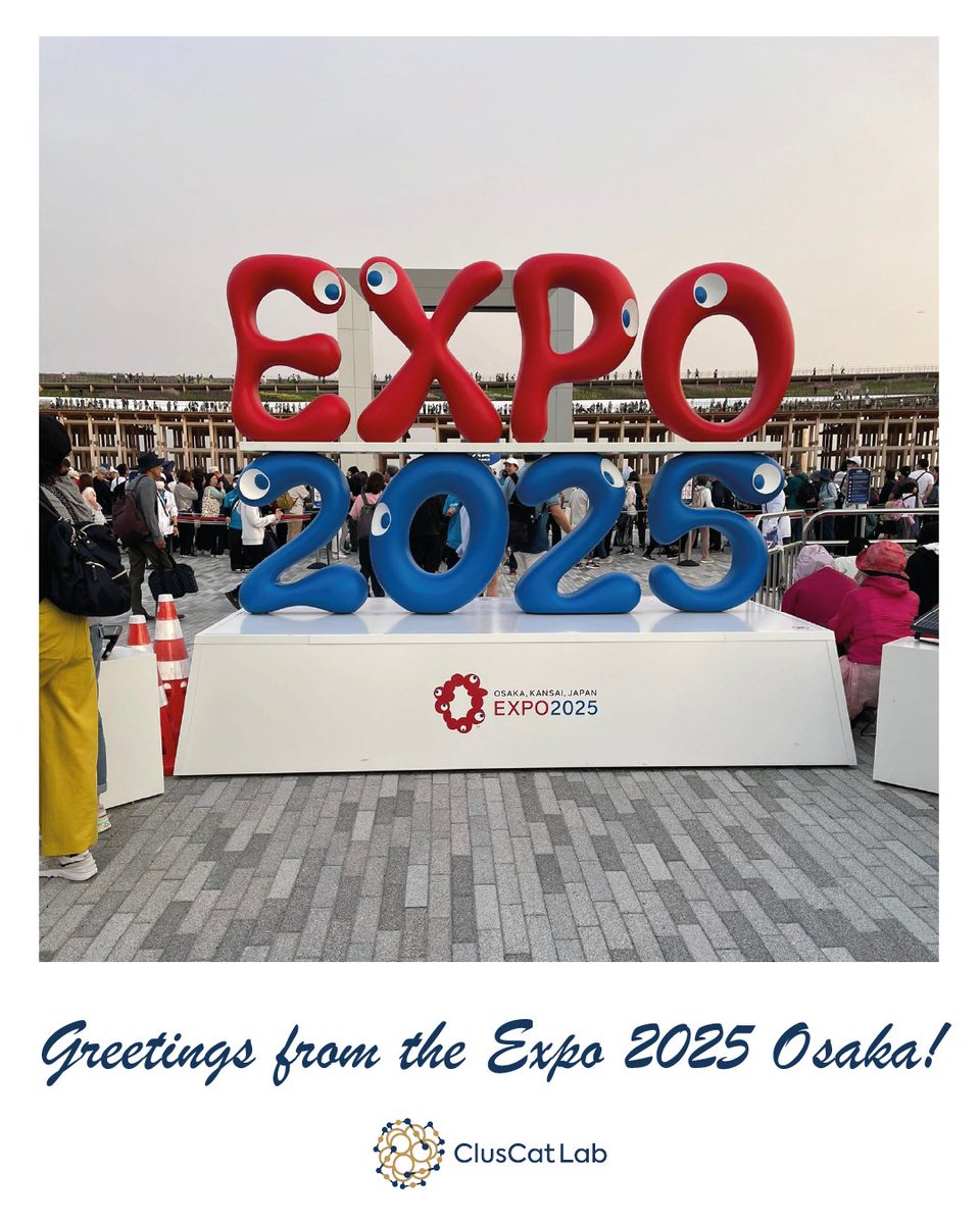 ClusCat_Lab's tweet photo. 👋 Hi! Konnichiwa! from the Expo 2025 Osaka 🇯🇵 Take a look at our latest LinkedIn post about our presence at Expo 2025 Osaka✨

#cluscatlab #Expo2025 #tuwien #chemistry_tuw #InternationalCollaboration #AustriaPavilion #AcademicExchange #ScienceWorldwide

👉https://t.co/Noz857aeiS https://t.co/65LtSLZPOy