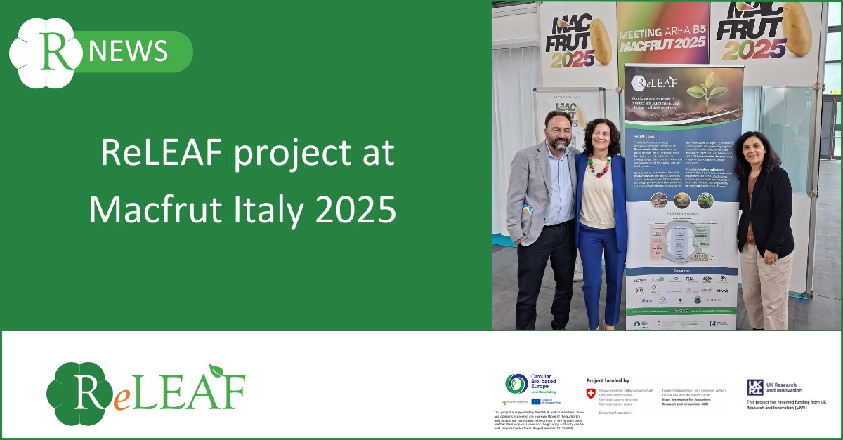 ReLEAF Project EU (@releafprojecteu) on Twitter photo ๐ #ReLEAFProject was part of Macfrut Fiera 2025!
#ReLEAF partnerย <a href="/Unibo/">Universitร di Bologna</a> represented the project with a dedicated stand and oral presentation. This presentation had the goal of showcasing the project, goals and expected outcomes.
๐ ow.ly/bo7I50VWcH3 ๐ #ReLEAFProject was part of Macfrut Fiera 2025!
#ReLEAF partnerย <a href="/Unibo/">Universitร di Bologna</a> represented the project with a dedicated stand and oral presentation. This presentation had the goal of showcasing the project, goals and expected outcomes.
๐ ow.ly/bo7I50VWcH3