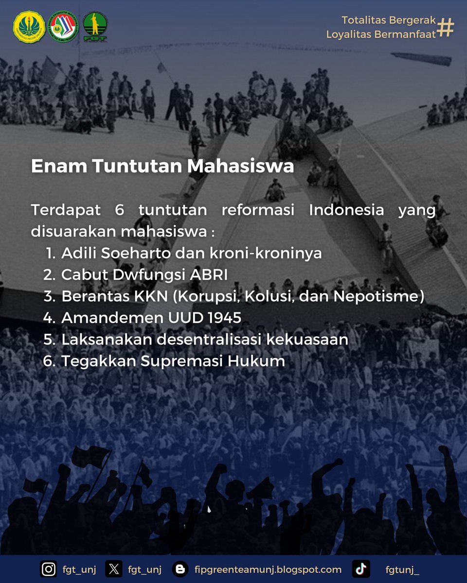 fgt_unj's tweet photo. Saatnya kita bangkit bersama untuk masa depan yang lebih cerah.
Dari suara kita, lahir perubahan. Dari perubahan, lahirlah harapan.

📱Narahubung :
- NFA (https://t.co/5jmncGFaeU)
- FKA (https://t.co/SlH2Ury9mZ)

Hidup Mahasiswa!
Hidup Rakyat Indonesia! https://t.co/oEQUndFgBf