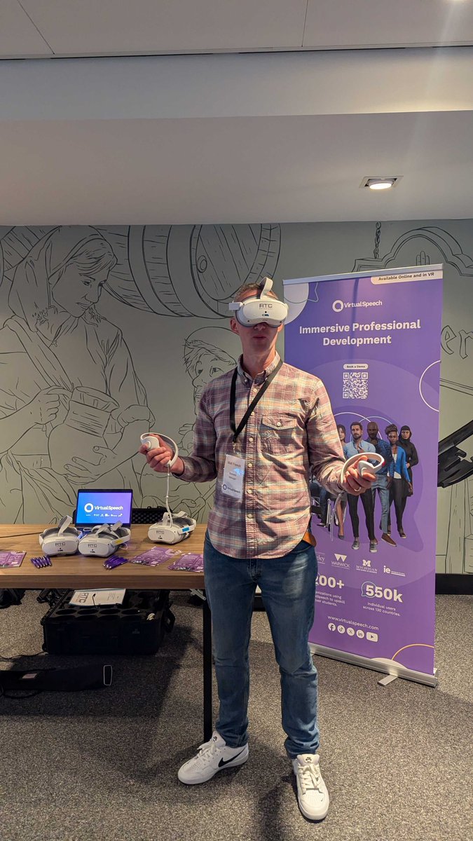 Last week we joined #UitwisselingsmomentXR to celebrate 2 years of the XR Action Plan already reaching 150K+ students across 700 schools!🇧🇪 

Great to see interest in VR for interviews, sales, language learning &amp; teacher training.

Thanks <a href="/RTCAntwerpen/">RTC Antwerpen</a> &amp; Louise for having us!