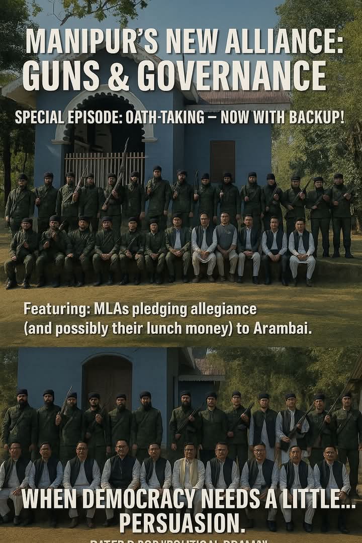 Kamginthan40473's tweet photo. @MaharajaManipur created guys @ArambaiTen96606 claims in social media they are just cultural organisation turn out to be a murder of society. Where #MeiteiMLA #MeiteiCSO even @NBirenSingh joint in oath taking in order to eliminate the minority Christian #KukiCommunity most of the @manipur_police are fake police somes are from #MyammarMeiteiMilitants and somes are from #ManipurMeiteiMilitants 

The  #KukiCommunity have no trust in @NBirenSingh lead #ManipurGoverment they declare war on us since #ManipurViolence begin by the majority #MeiteiRapistCommunity only #SeparateAdministration4Kuki is the solution. 

@PIBHomeAffairs
@power_corridors
@HillsJournal @HillsMojo @COTU_Kangpokpi @CBIHeadquarters @UNHumanRights @CBNNews