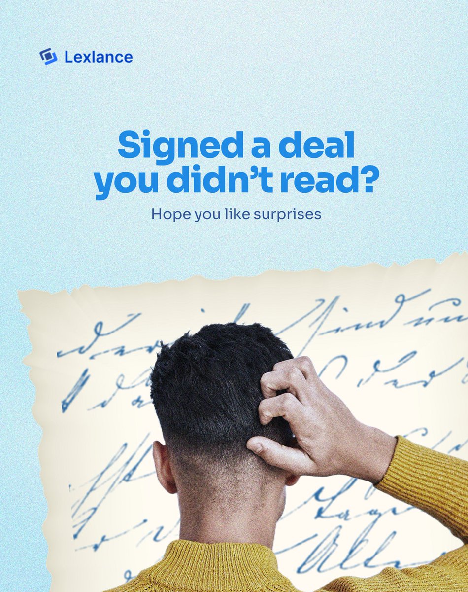 Lexlance_app's tweet image. Before signing a document, get a lawyer to vet it.

SIGN UP ON LexLance NOW

We are Your go to plug to connect you to verified lawyers quickly all from the comfort of your home or anywhere else.