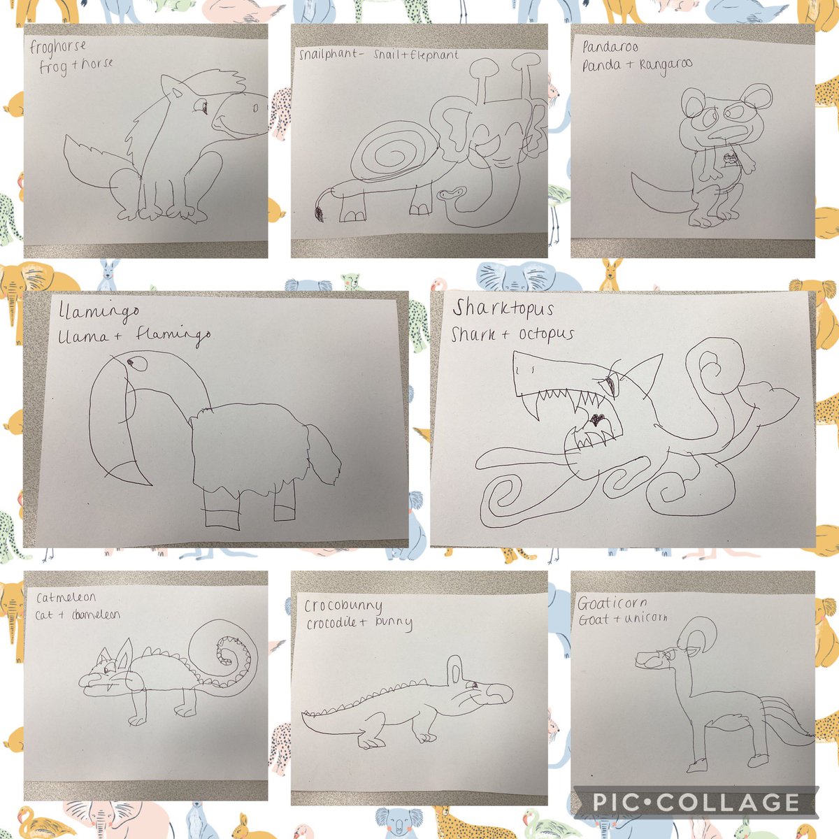 🌟 Shoutout to one of our talented young artists from the #cherrytreeroom,This creative Parkfielder is wowing us with his incredible animal mashups — from the graceful Froghorse to the mighty Snailphant and the mysterious Catmelon! 🐸🐌🐘🐱🍉Future illustrator in the making! 🎨✨