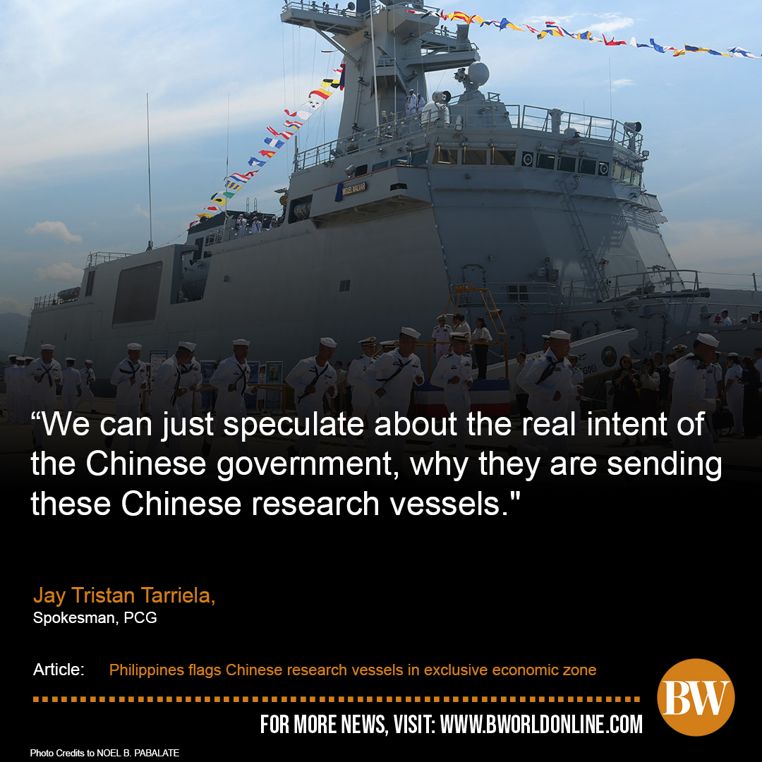 bworldph's tweet photo. Authorities identified the 87-meter research ship Tan Suo Er Hao entering the Philippines’ exclusive waters on May 17. It was last spotted 130.5 nautical miles (241 kilometers) off the coast of Burgos, Ilocos Norte on Tuesday. https://t.co/4yduKDESCA https://t.co/frtEVtZi2l