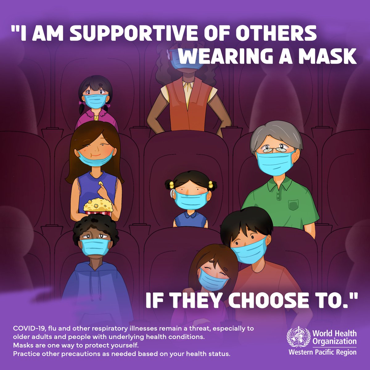 WHOWPRO's tweet image. Masks are one way to protect yourself and others from #COVID19, flu and other respiratory illnesses, which remain health risks especially for older adults and people with other health conditions.

#WearAMask:

😷When in crowded indoor spaces
😷When you have doubts about