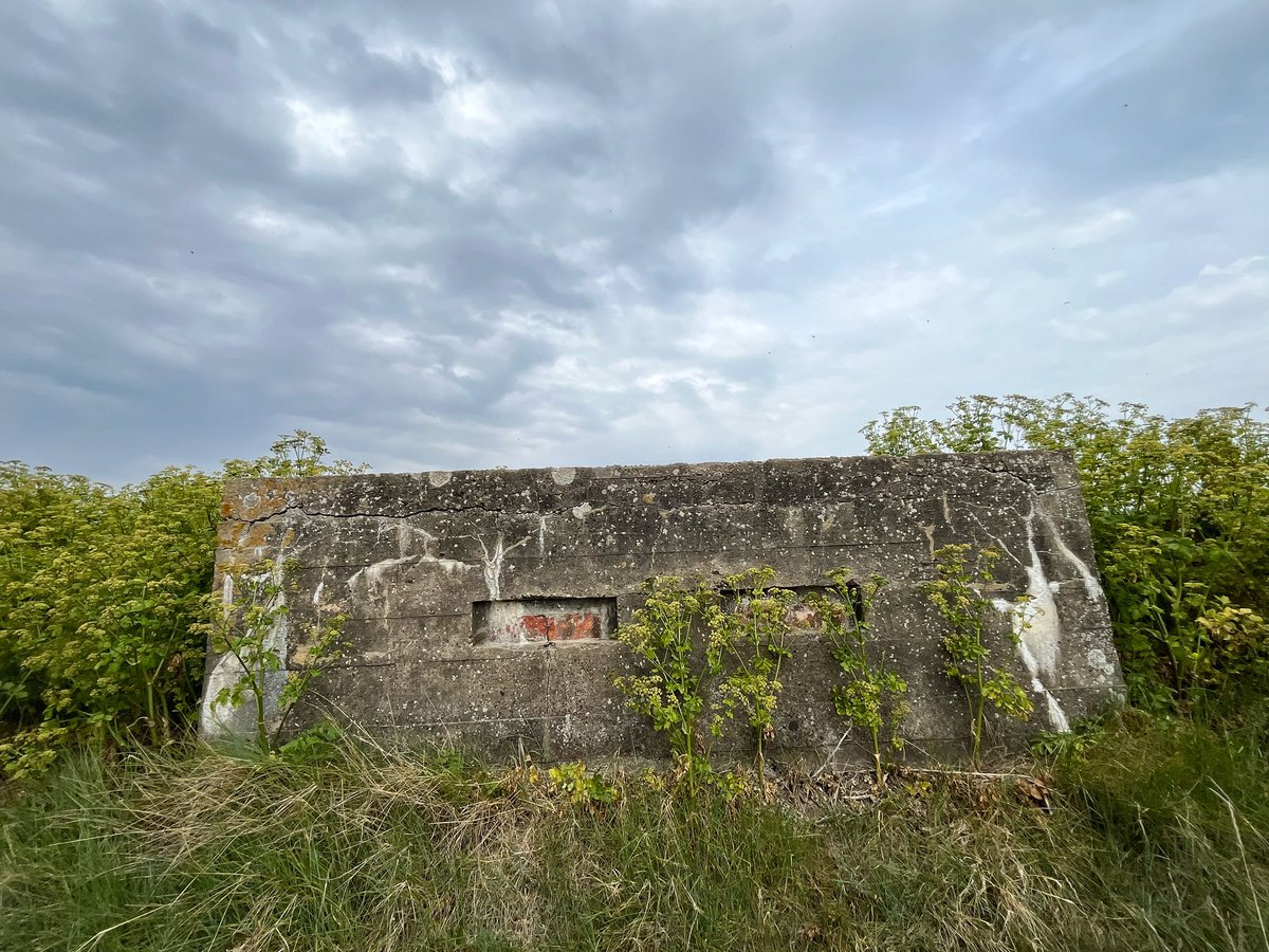 Gort_Line's tweet image. Suffolk Square pillbox, Orford, Suffolk (C Coy, 1st Liverpool Scottish, 55th Division, defending Orford in 1940). Also had a platoon across the estuary on Kings Marsh Aerodrome, Orfordness. Abandoned 1941 and loopholes blocked per 15 Div instructions.