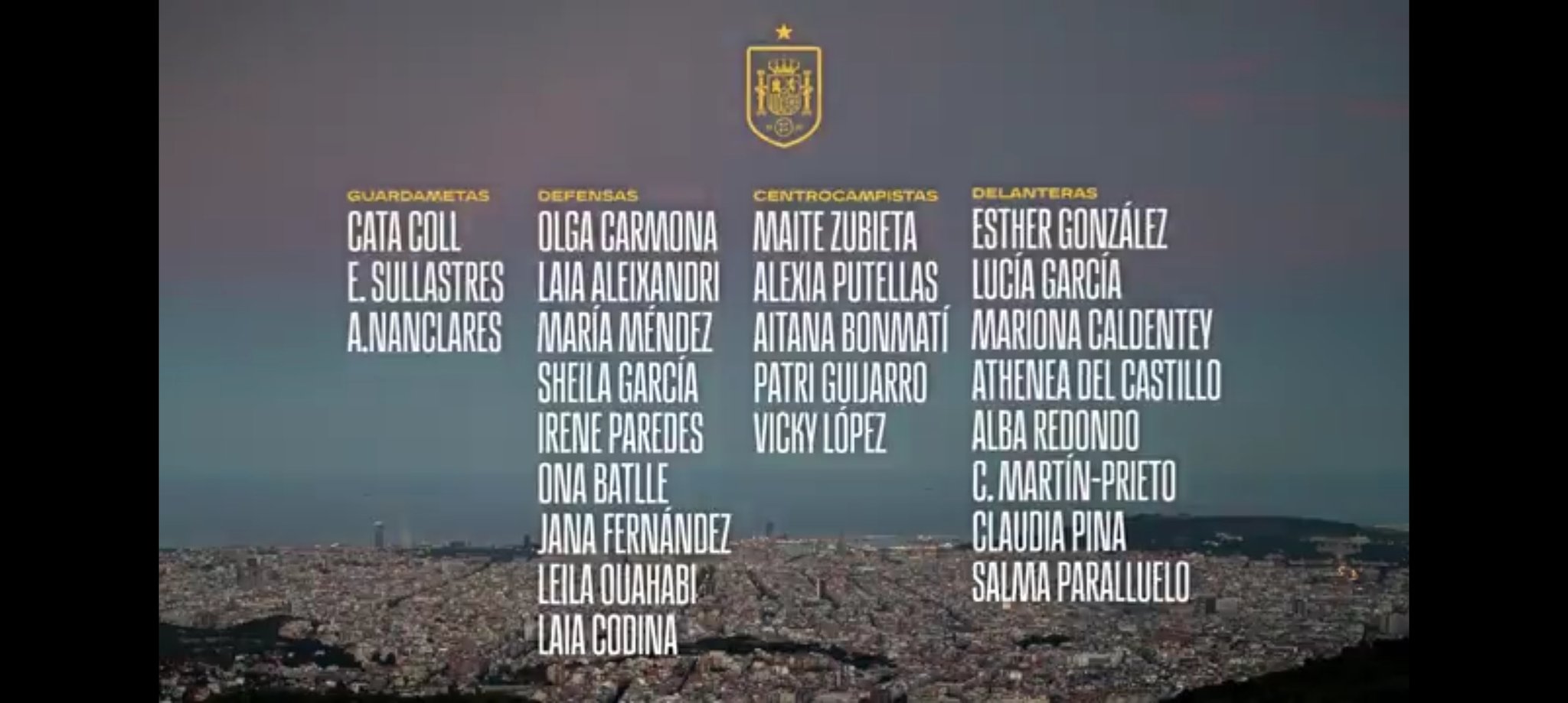 La convocatoria de España ante Bélgica e Inglaterra.