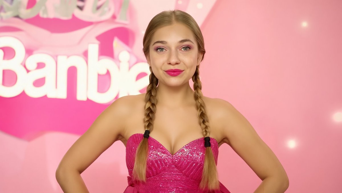 Eva_Blunt99's tweet photo. If I play Barbie. Me or Margo Robbie?🫶 #Barbie #Cosplay https://t.co/eTwTe4KVy9