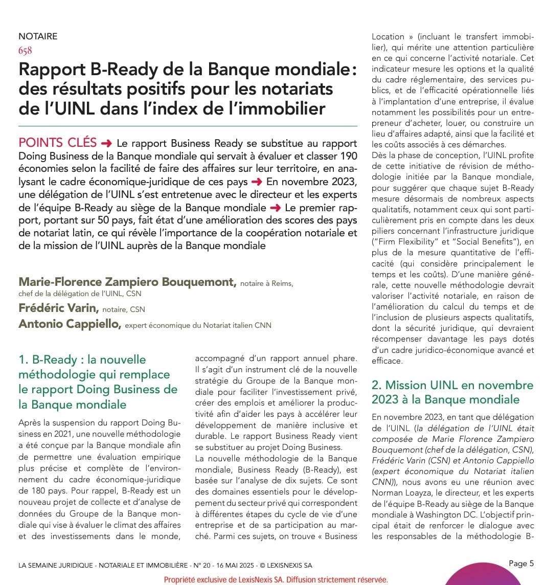 UINL (@uinl_org) on Twitter photo Premiers résultats du rapport #BusinessReady de la <a href="/Banquemondiale/">Banque mondiale</a> : de bonnes performances pour les notariats de l’UINL dans l’index de l’immobilier lexiskiosque.fr/catalog/jcp-n Premiers résultats du rapport #BusinessReady de la <a href="/Banquemondiale/">Banque mondiale</a> : de bonnes performances pour les notariats de l’UINL dans l’index de l’immobilier lexiskiosque.fr/catalog/jcp-n