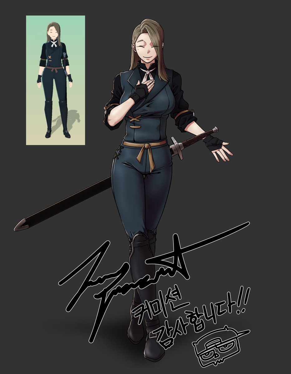 Zazel36's tweet photo. #commission #마비노기모바일 

인생 첫 커미션 감사합니다! https://t.co/SHDmmaSfJQ