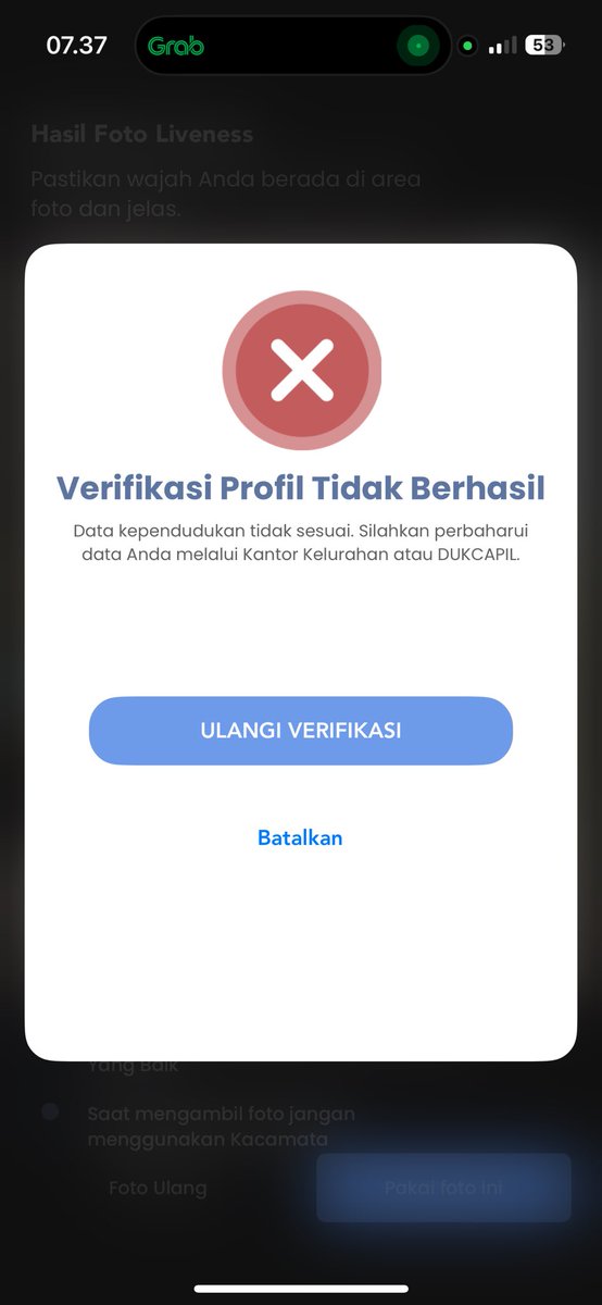 benningbi's tweet photo. @SamsatDigital selalu tidak berhasil verifikasi profil apa bisa dibantu? Informasi dari Disdukcapil Jabar update data ke database pusat sudah dilakukan. Mohon bantuannya. https://t.co/jrh4Cn6u8J