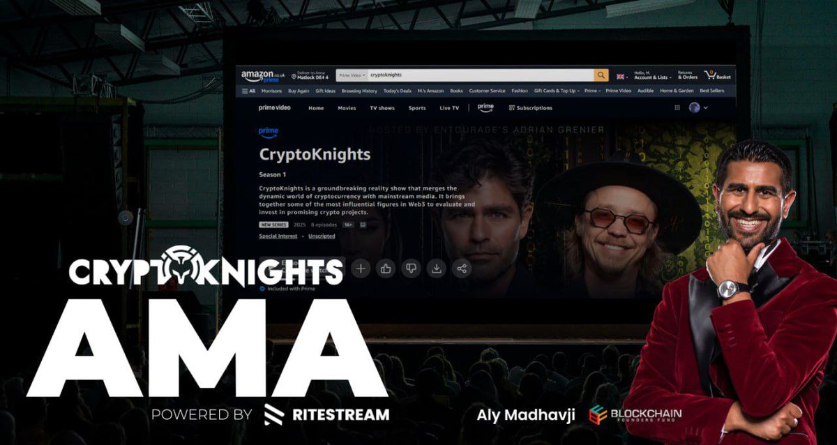 📢AMA: Cryptoknights x <a href="/aly_madhavji/">Aly Madhavji</a> 

Join us for a CryptoKnights AMA with Aly Madhavji, Partner at Blockchain Founders Fund &amp; UN Web3 consultant!  
Dive into his role as a judge on #CryptoKnights and his work mentoring Web3 startups.

📅May 22, 2025 @ 12 AM UTC