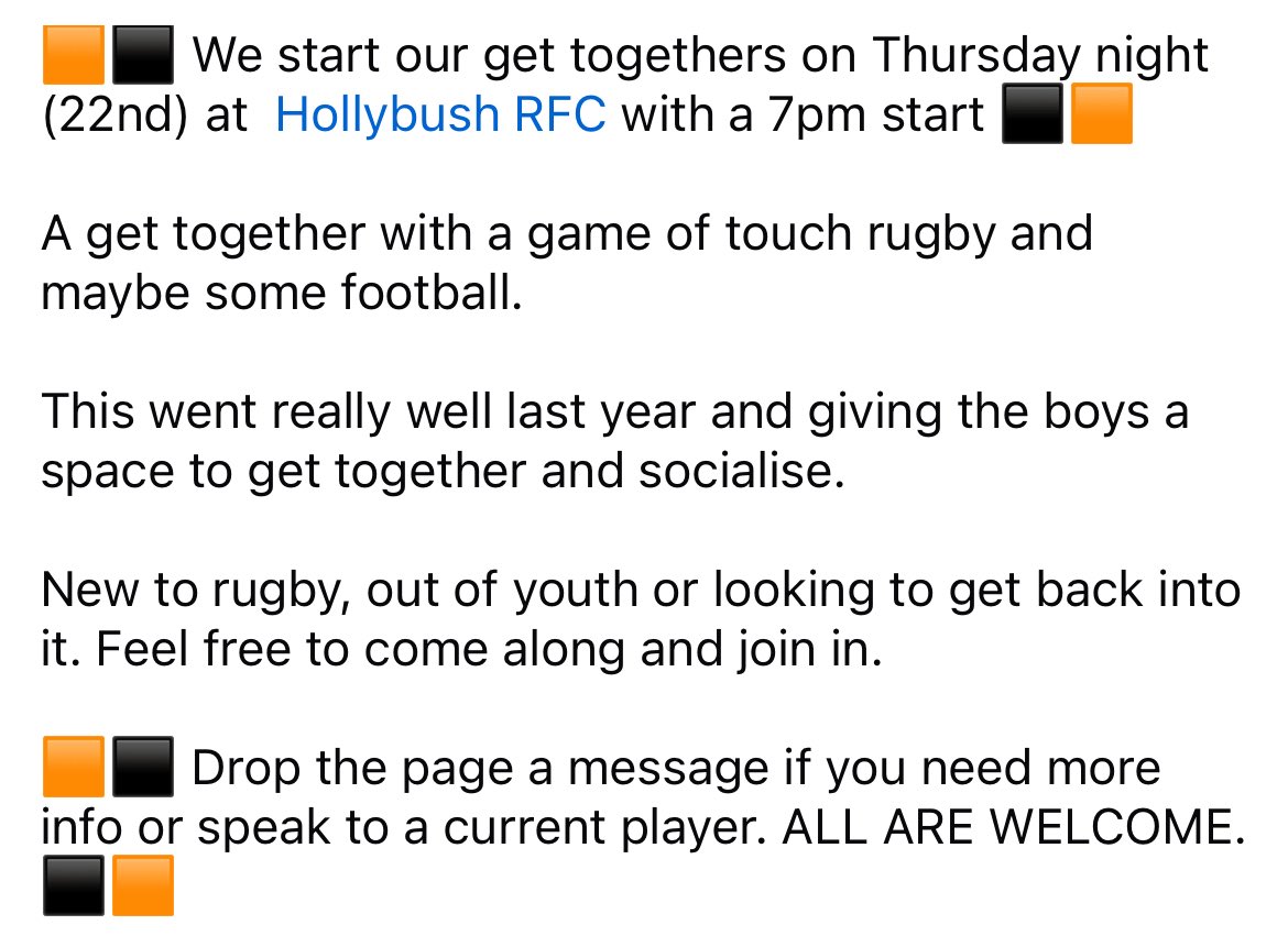 Hollybush RFC tweet media