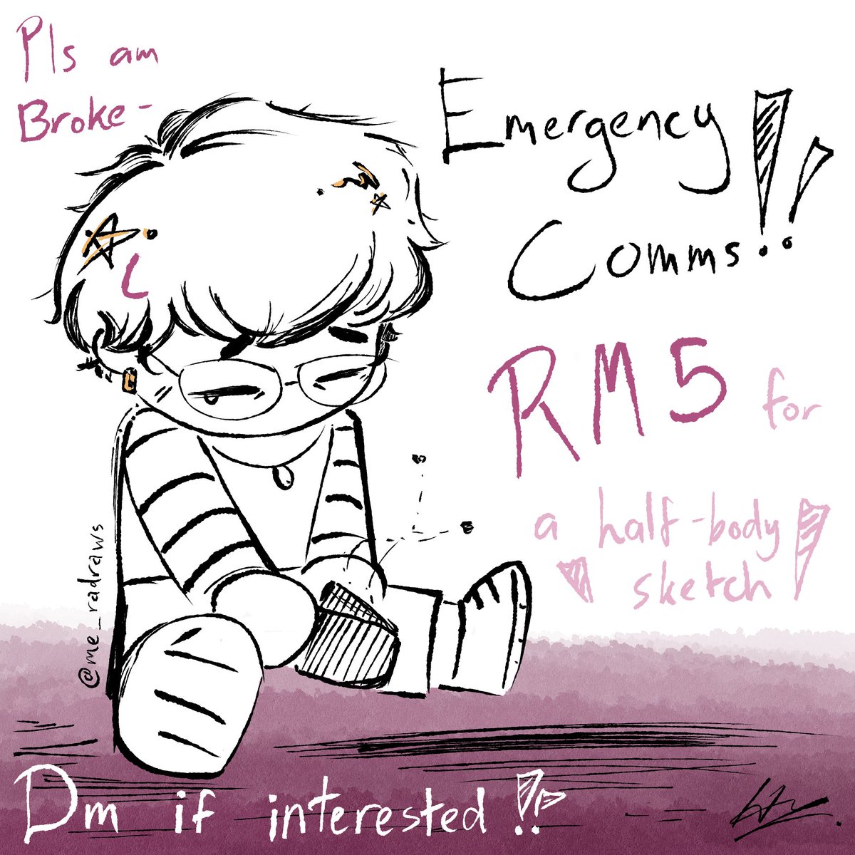 me_radraws's tweet photo. BACK FROM THE DEAD (not really) JUST TO SHARE THAT I OPENED A SKETCH/LINEART COMM

More in replies:
#commissionsopen #commsopen #malaysianartist #malaysia https://t.co/WXX6YXaVtd